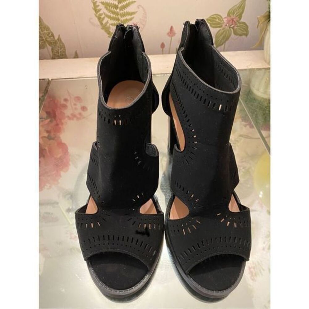 Top Moda Sandal - 7 black suede